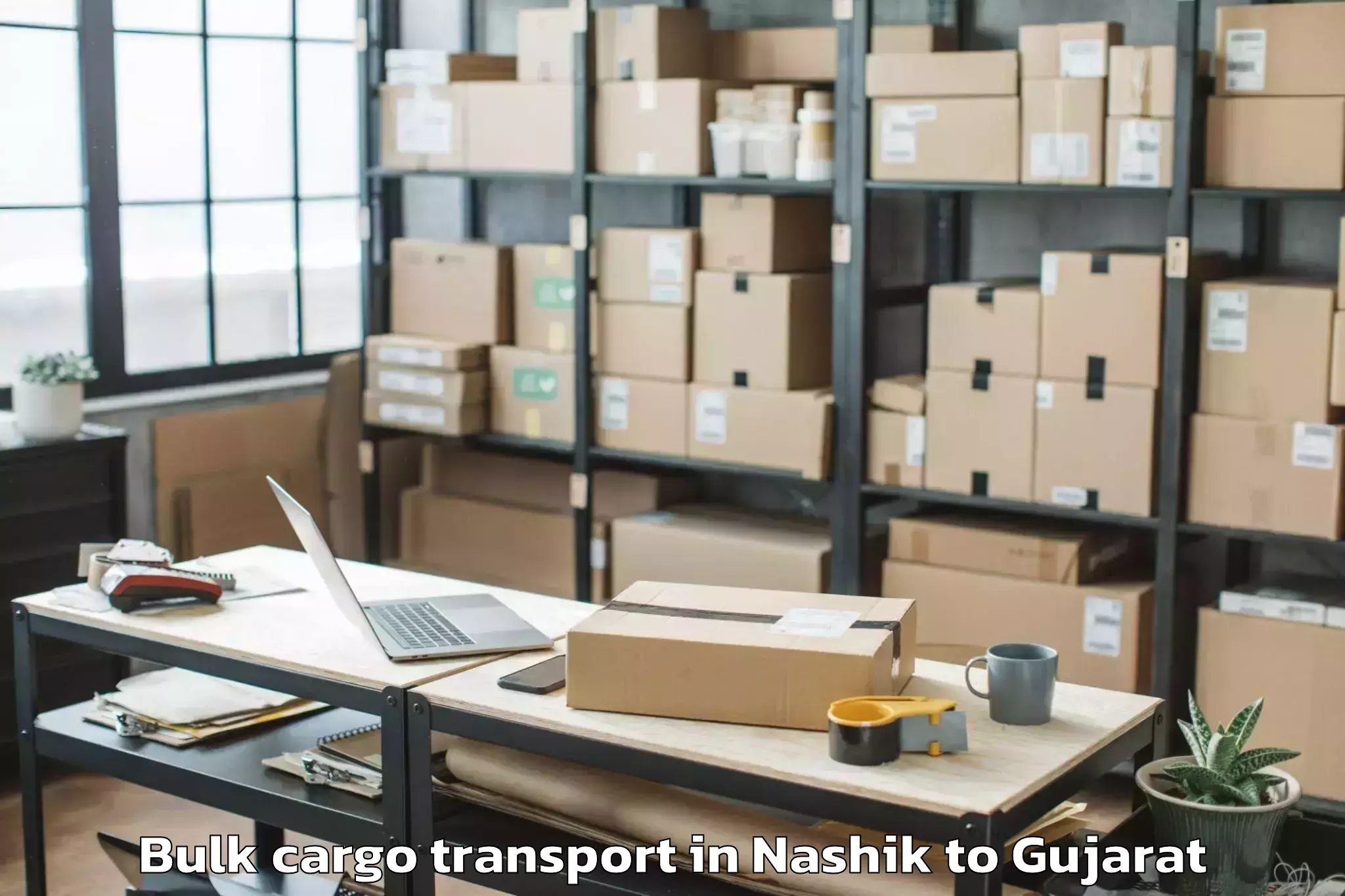 Reliable Nashik to Kamrej Bulk Cargo Transport